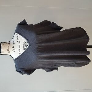Women's Dark gray short Flutter sleeve Top Sz. XL